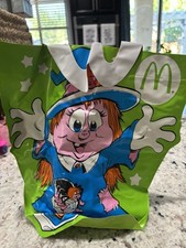 Vintage 1990 McDonalds Halloween Bag Trick or Treat Candy Vinyl Happy Meal