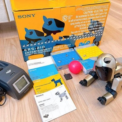 Sony AIBO ERS-210 Full Set w/ Box 2 Batteries Memory Stick Tested