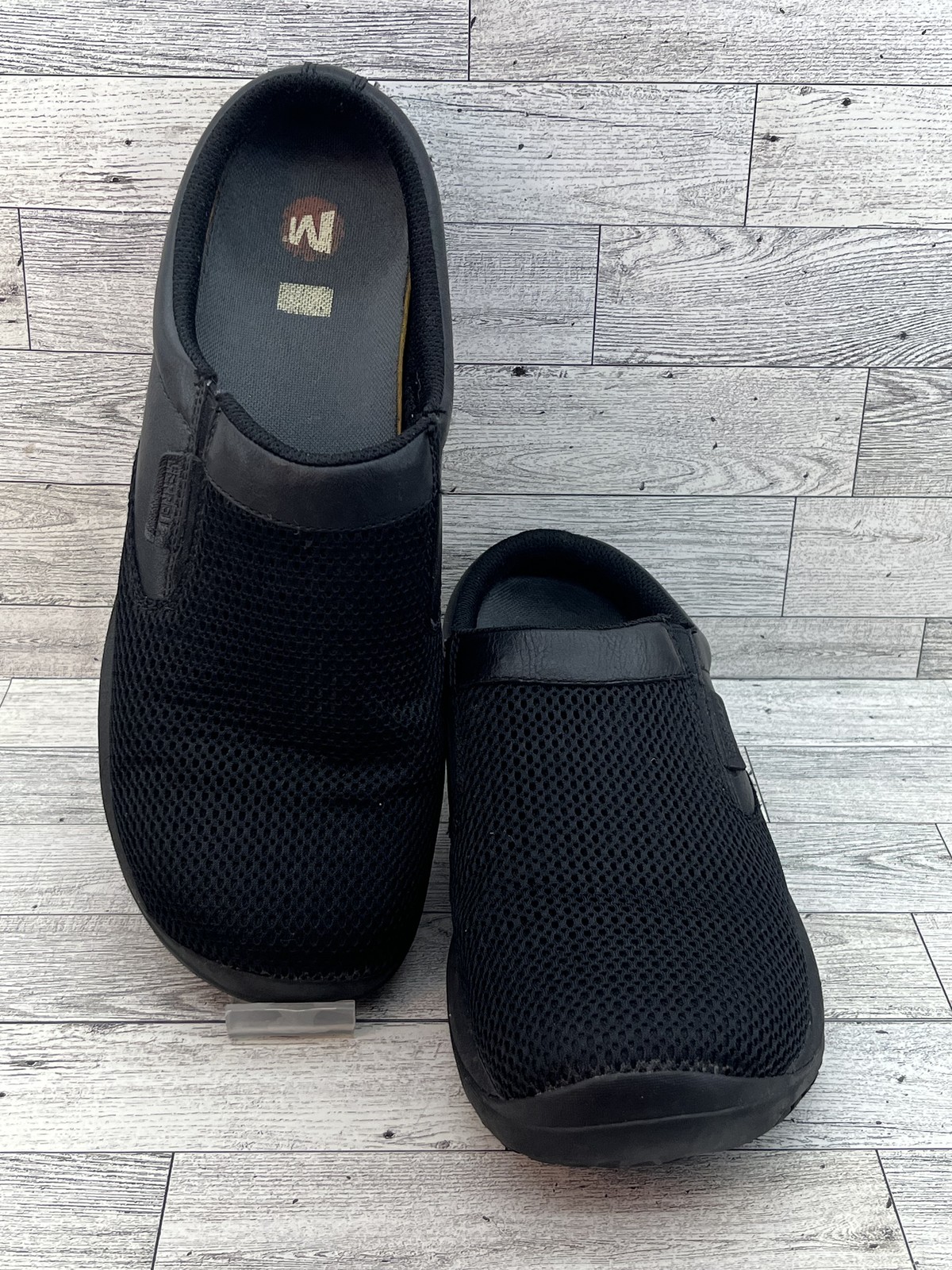 Scarpe Merrell Uomo Taglia 12 Nero Maglia Slip On Cuscino Aria Comfort Passeggio J66235