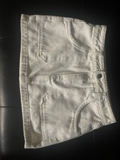 Denim White Mini Skirt