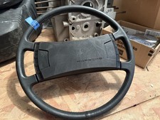 Porsche 911 912 930 1974-1983 Black Leather Steering Wheel Horn Button