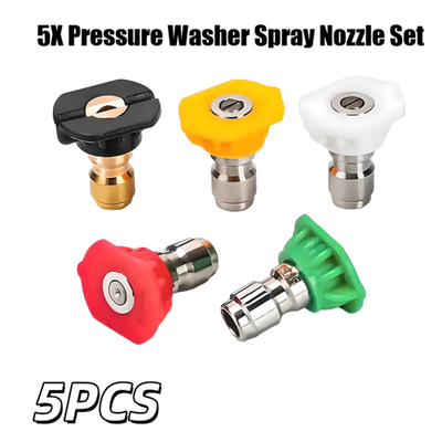 #ad #ad 5X Pressure Washer Spray Nozzle Set High Power Tips Quick Connect 1 4quot; New $4.90