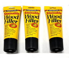 3 Tubes- Minwax Stainable Wood Filler 6 Oz Tubes A Bargain On Purpose!