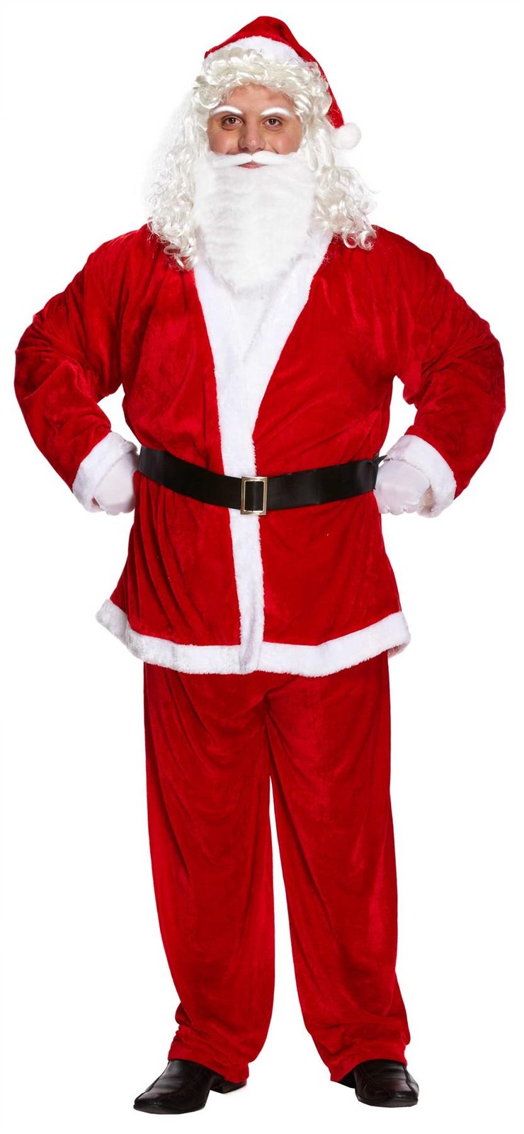 Adults 5 Piece Santa Claus Father Christmas Fancy Dress Costume [XXL]