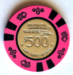 $500 Sahara Tahoe LAKE TAHOE NEVADA Casino Chip