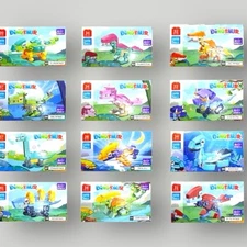 Dinosaur Block Set x12 Complete Full Set Combines Into Giant Dinosaur Toy Figure