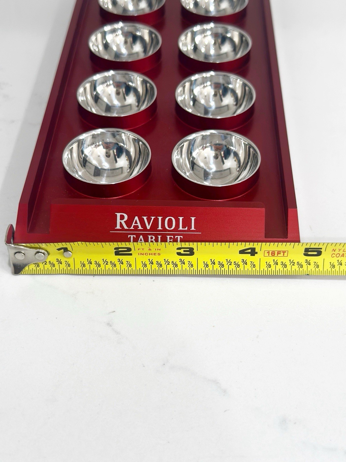 Marcato Atlas Durable Ravioli Press Mold Tablet Homemade Pasta Maker Red