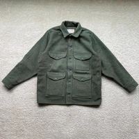 Filson Mackinaw Wool Jacket Men XL Forest Green USA Outdoor Preppy Coat Heavy