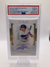 2020 Panini Flawless - Rookie Signatures Gavin Lux #FRS-GL Gold 1/10 - PSA 9/10