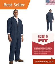 Men's Twill Action Back Coverall With Chest Pockets - Mechanic Coveralls With...