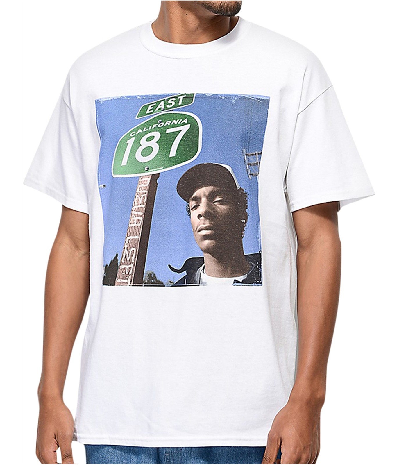 Мужская футболка с принтом Snoop Dog от Merch Traffic, белая, XL