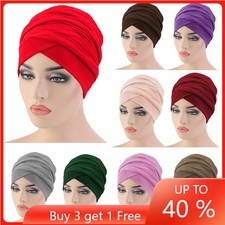 Indian Women Head Scarf Wrap Cover Turban Hat Muslim Bonnet Beanie Chemo Caps