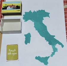 Mulino Bianco Puzzle Delle Regioni Turchese Completo 1985+scatolina+ Foglino