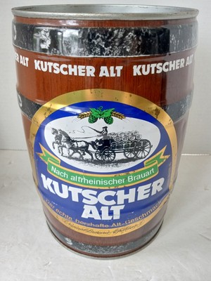 KUTSCHER ALT Beer 5L Liter Gallon Can Flat Top Party Barrel Mini Keg GERMANY