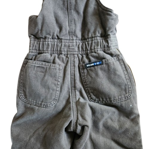 Walls Blizzard Pruf Quilt Lined Bibs Kids Size 4 5 Brown Overalls Insulated - Picture 4 of 10