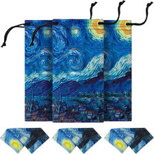 Microfiber Case Pouch Bag Glasses Sunglasses Case with Matching 3 Pcs a Set, C