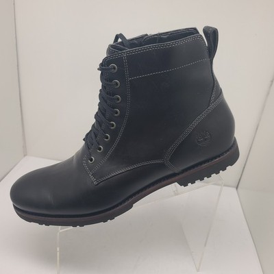 Timberland Kendrick Side Zip Ankle Boots Black Leather Lace Up