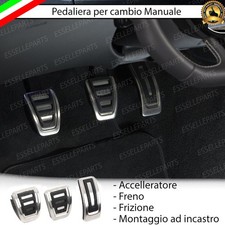 KIT COPRIPEDALI COPRI PEDALI PEDALIERA IN ALLUMINIO AUDI A1 II 2019 STILE S-LINE