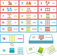 1-20 Number Puzzles, 20 Self-Correcting Matching Puzzle Set, Educational Countin