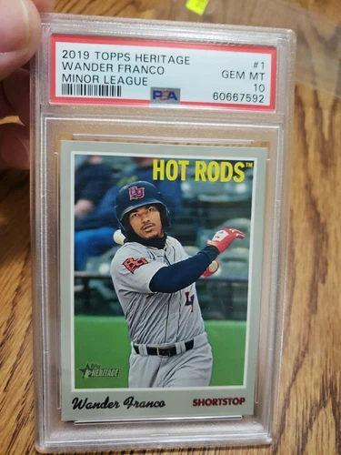 2019 Topps Heritage #1 Wander Franco Minor League PSA Gem Mint 10 Hot Rods