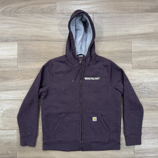 Carhartt Women's Clarksburg Hoodie MEDIUM 8-10 Full Zip Sherpa Lined Custom Logo