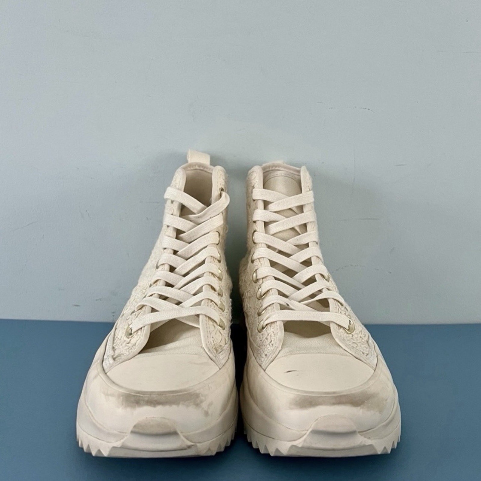 Converse Run Star Hike Platform Sneakers Daisy Cord Egret Lace Up Womens Size 8 thumbnail 6