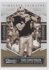2010 Panini Classics Legend Timeless Tributes Gold 41/50 Todd Christensen 0a1