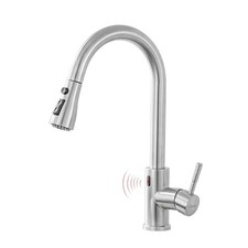 Touchless Kitchen Faucet with Pull Down Sprayer Motion Brushed Nickel Classic