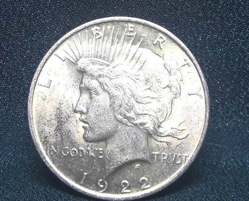 1922  Peace Dollar  .90  Silver (The noble lady and her bird has some blemishes)