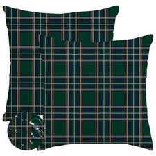 Christmas Pillow Covers 18x18 Inch Set 18" x 18" Pack of 2 Christmas Green