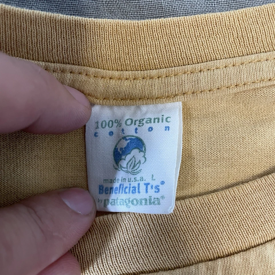 Rare Vintage 90s Patagonia “Beneficial” T Shirt Spellout Large Made In USA - Image 4 of 4