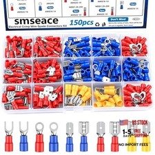22-10AWG Wire Crimp Connectors 2.8mm/4.8mm/6.3mm Male and Female 150Pcs