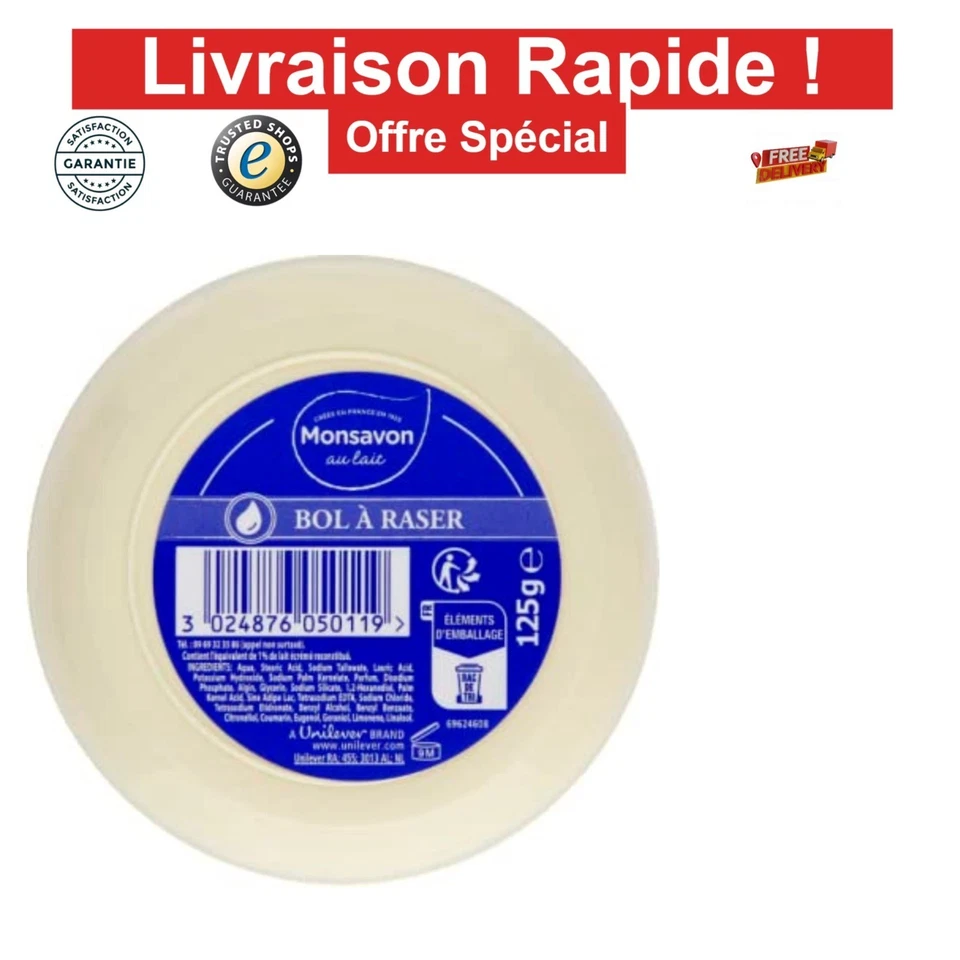 Monsavon Bol à raser 125g - Boîte de rangement pratique - Photo 1/1