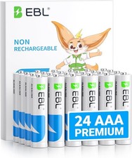 EBL AAA Batteries 24 Pack, 1.5V Alkaline Triple A Batteries, Long-Lasting Alkali