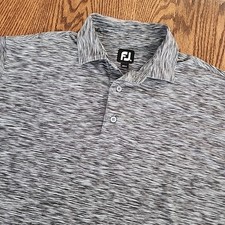 FootJoy Golf Polo Shirt Mens XL Heather Gray Short Sleeve Performance Stretch