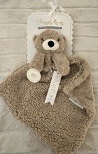 Lovey Sherpa Snuggly Security Blanket BEAR Lined Soft Baby Nursery Soother