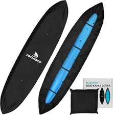 Waterproof Kayak Canoe Cover Obcursco 600D Sm. Fit 9.3-10.5Ft Kayak Paddle Board