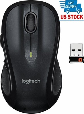 Logitech M510 Wireless Laser Mouse Dark Grey Includes USB Receiver & Batteries