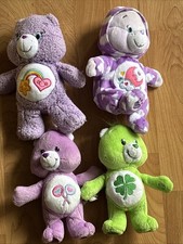 Care Bears Lot Vintage 2003 Lucky Clover Green Purple 2016 Rainbow Bundle Moon