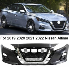 Front Bumper Cover & Grille Assembly Kit For 2019-2022 Nissan Altima