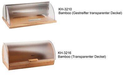 Brotkasten aus Bambus mit Deckel,Brotvorratsbehälter Modern Kinghoff 3216 & 3210