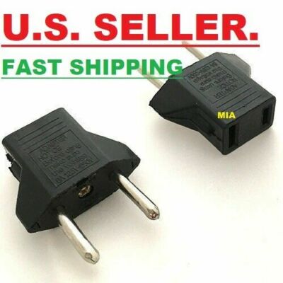 2-PACK Universal EU UK AU to American US Travel Outlet Plug in Adapter Converter