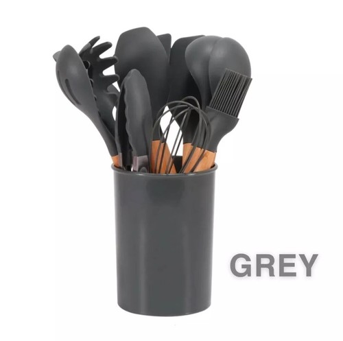 GREY Kitchen Cooking Utensils Set (12 pieces) - Picture 2 of 4