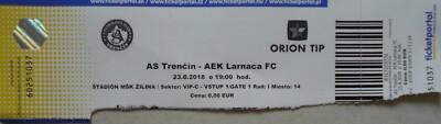 VIP TICKET UEFA EL 2018/19 AS Trencin - AEK Larnaca