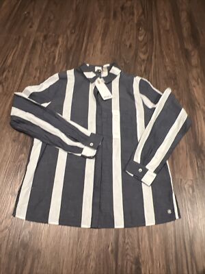 Roxy Womens Mess is Mine Stripe Long Sleeve Shirt for Women size M (read)