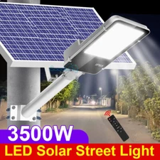 Solar Street Light 9999999900LM Commercial Dusk to Dawn Outdoor Road Area Lamp