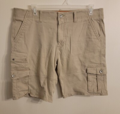 Weatherproof Vintage Men's Tan Cargo Shorts many pockets Size