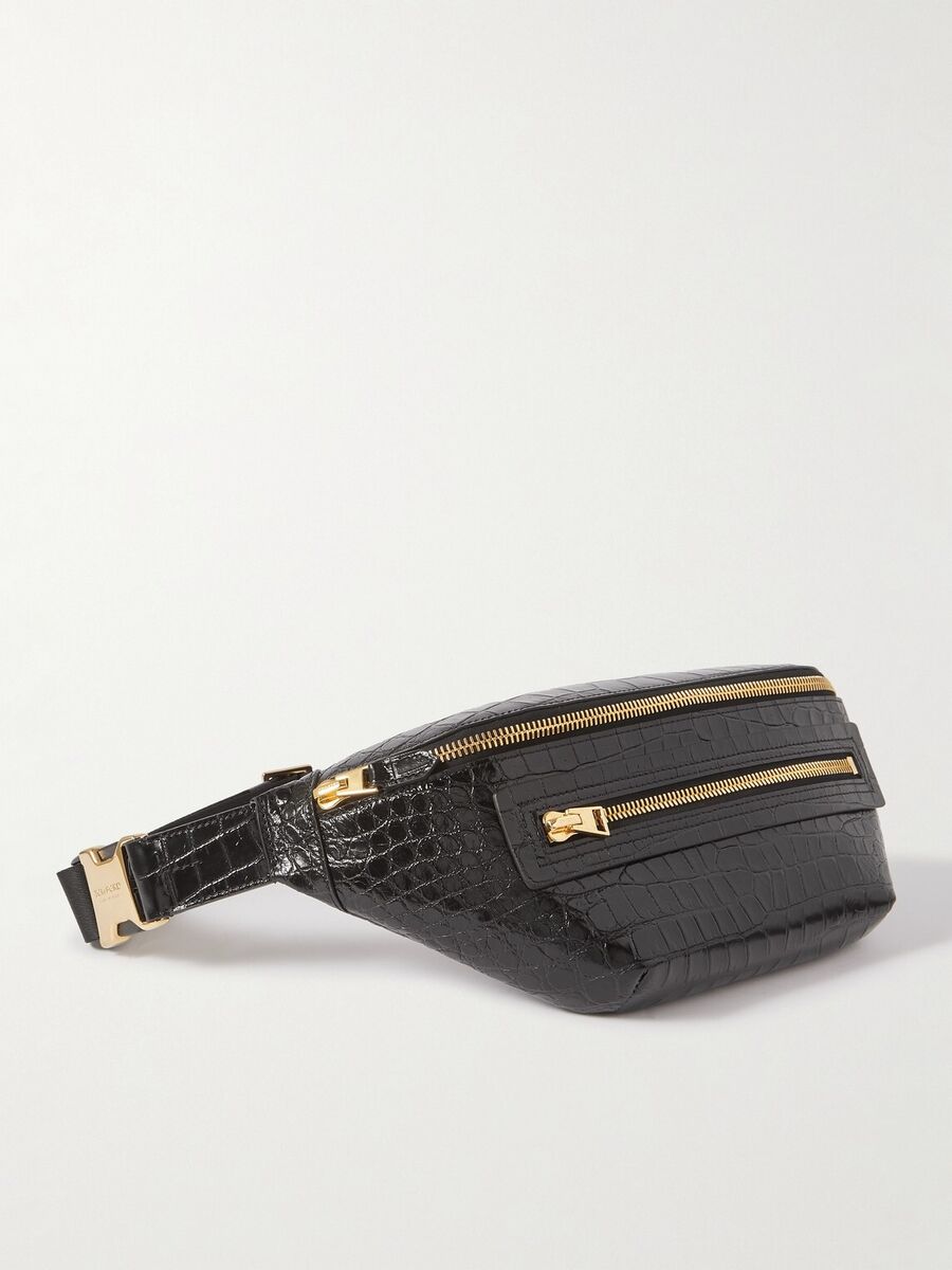 TOM FORD Buckley Croc-Effect Leather Belt Bag Alligator TOM FORD Buckley Croc-Effect Leather Belt Bag Alligator