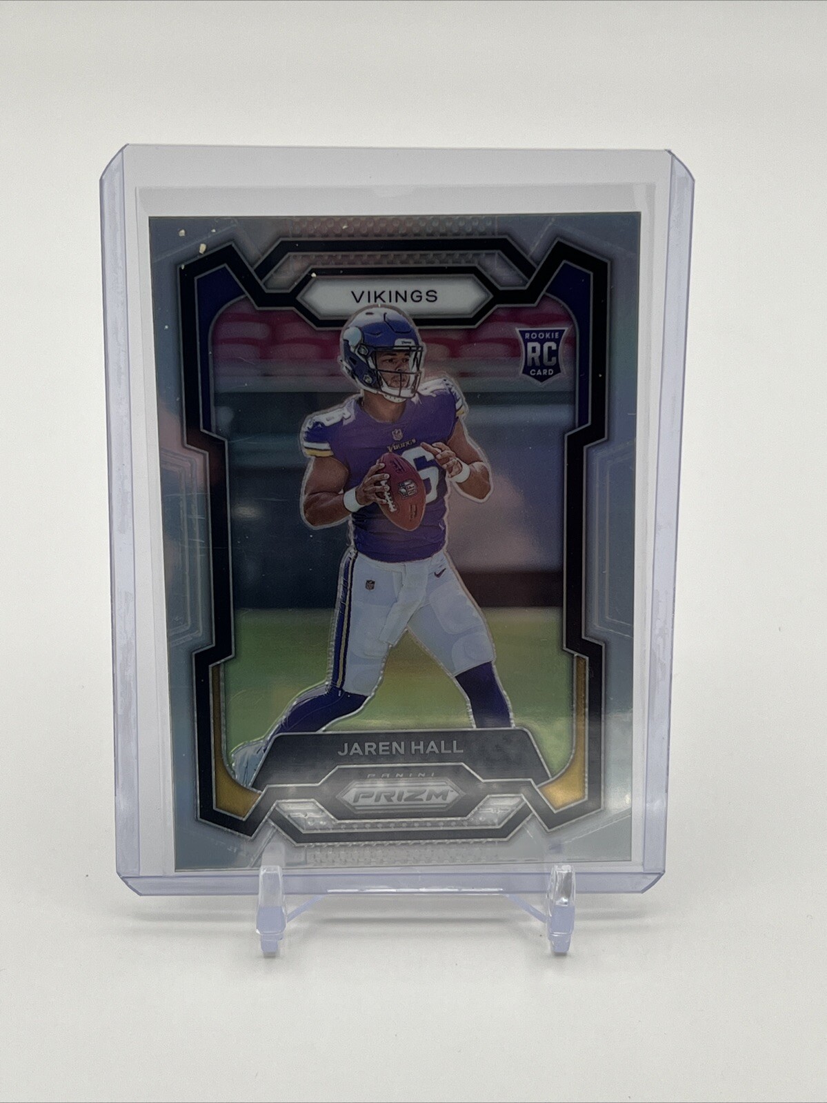 2023  PANINI PRIZM  FOOTBALL  Jaren Hall RC   #367 SILVER HOLO Vikings