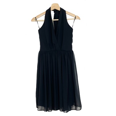 NWT Asos Halter Cocktail Dress Pleated Back Tie Neck Chiffon Black Sz 4 | eBay NWT Asos Halter Cocktail Dress Pleated Back Tie Neck Chiffon Black Sz 4 | eBay